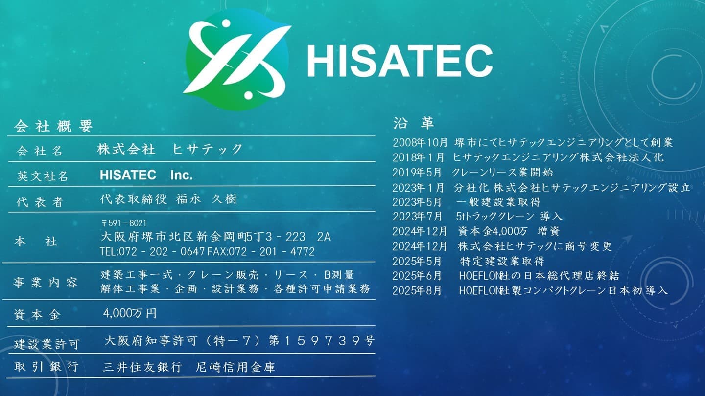 株式会社ヒサテック沿革