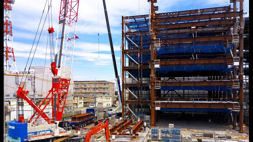 建築工事の施工現場
