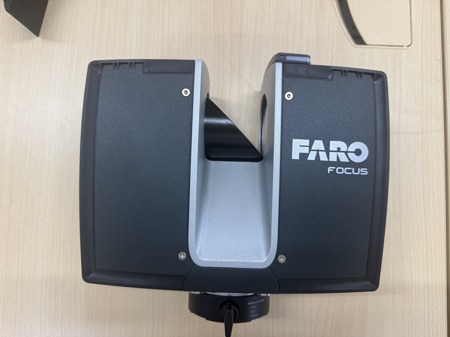 Forma del dispositivo FARO Focus vista dall'alto